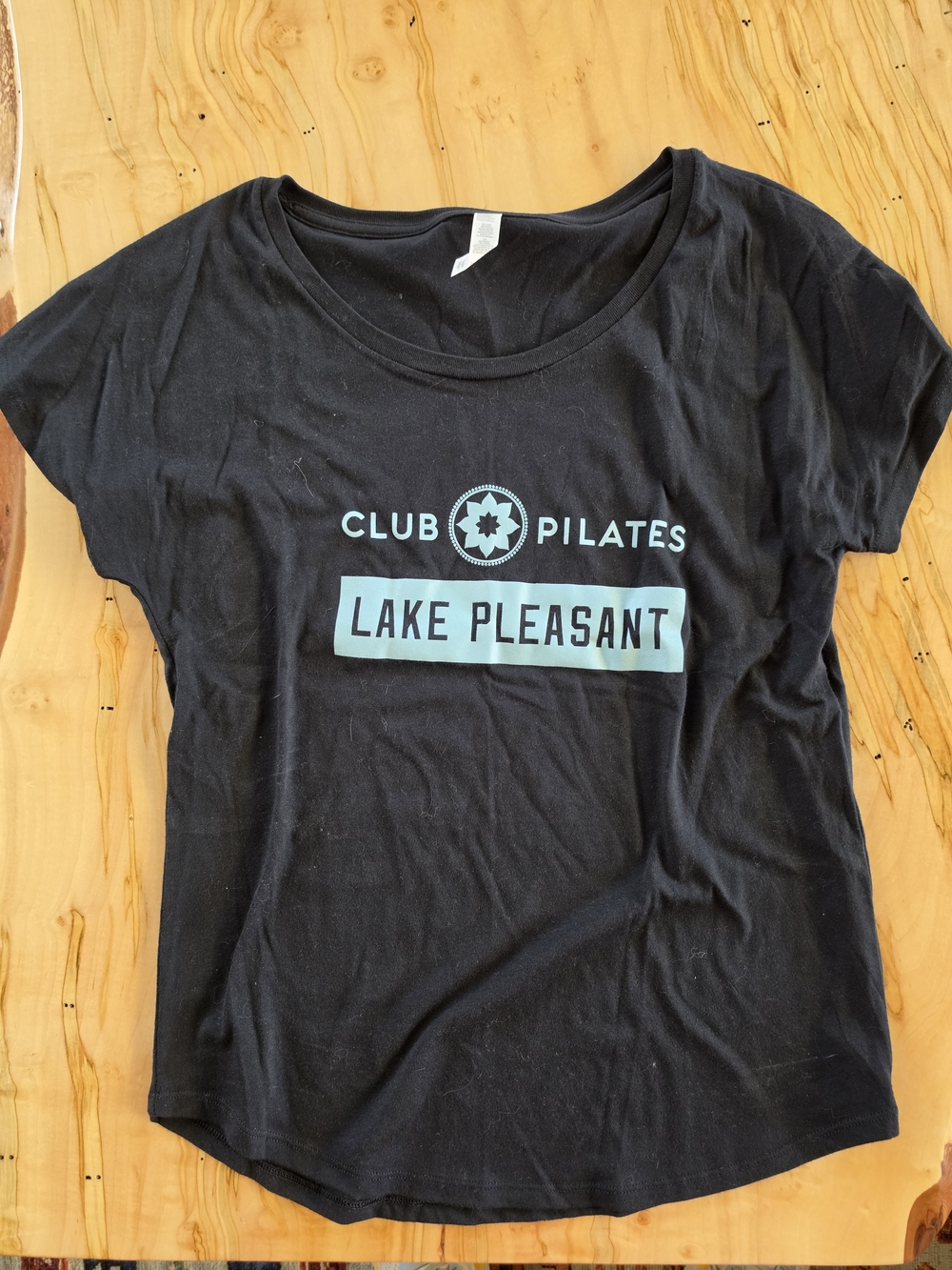Club Pilates Lake Pleasant Womens' Black Tee S/S Like New Size S